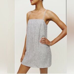 Reformation Aubree Linen Dress Vineyard - Size L